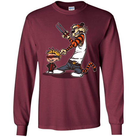 T-Shirts Maroon / YS Superhero Team Youth Long Sleeve T-Shirt