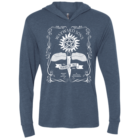T-Shirts Indigo / X-Small Supernatural 3 Triblend Long Sleeve Hoodie Tee