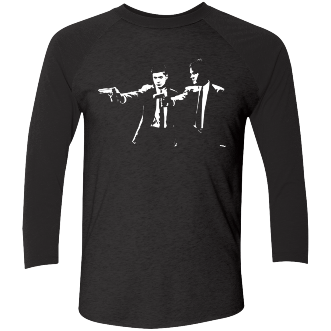 T-Shirts Vintage Black/Vintage Black / X-Small Supernatural fiction Men's Triblend 3/4 Sleeve