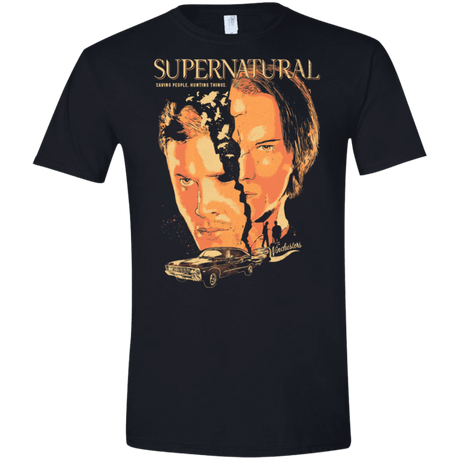 T-Shirts Black / X-Small Supernatural Men's Semi-Fitted Softstyle