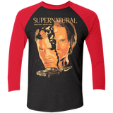 T-Shirts Vintage Black/Vintage Red / X-Small Supernatural Men's Triblend 3/4 Sleeve