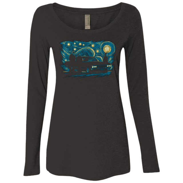 T-Shirts Vintage Black / Small Supernatural Night Women's Triblend Long Sleeve Shirt
