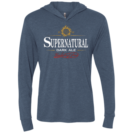 T-Shirts Indigo / X-Small Supernatural Stout Triblend Long Sleeve Hoodie Tee