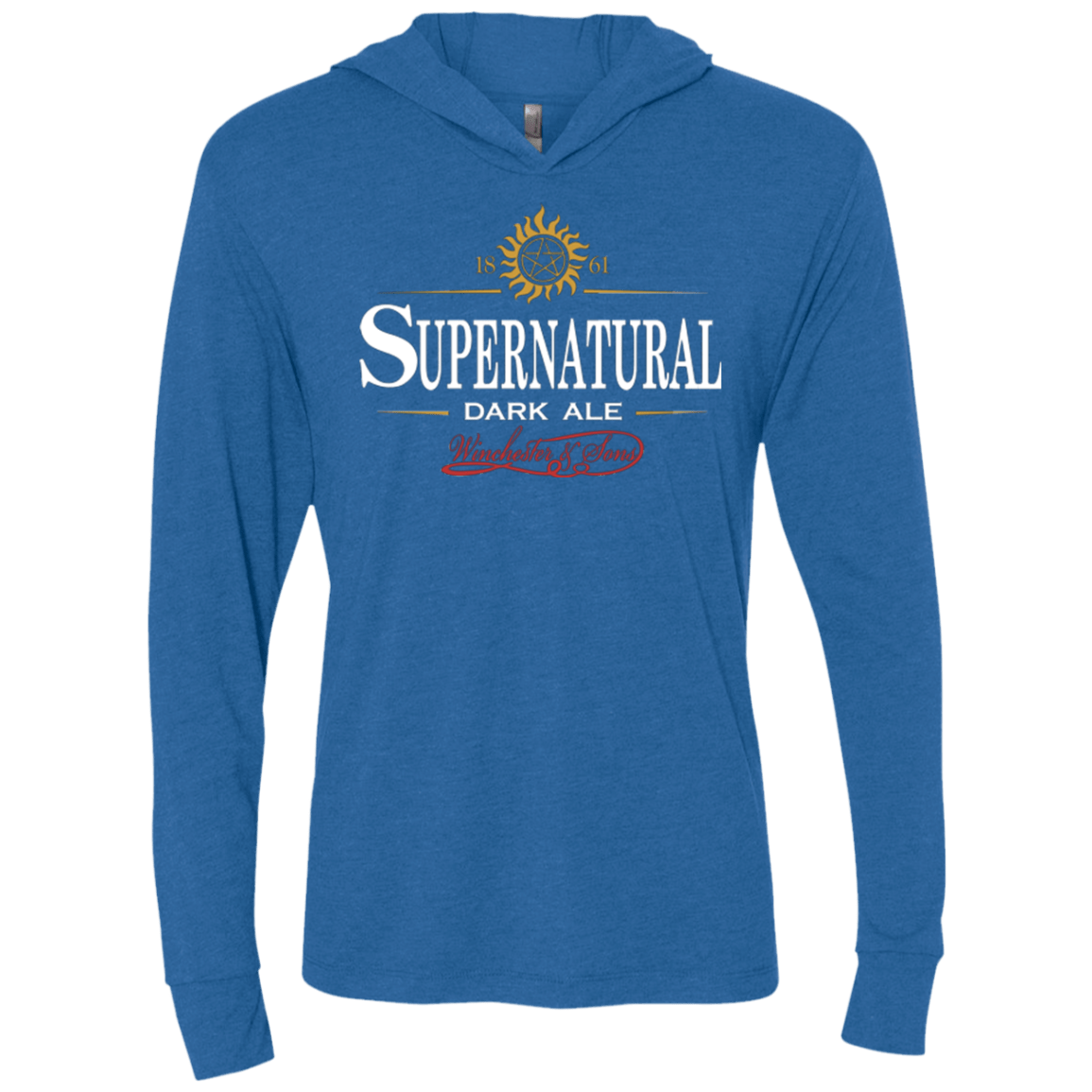 T-Shirts Vintage Royal / X-Small Supernatural Stout Triblend Long Sleeve Hoodie Tee