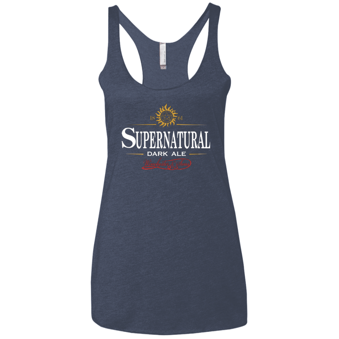 T-Shirts Vintage Navy / X-Small Supernatural Stout Women's Triblend Racerback Tank