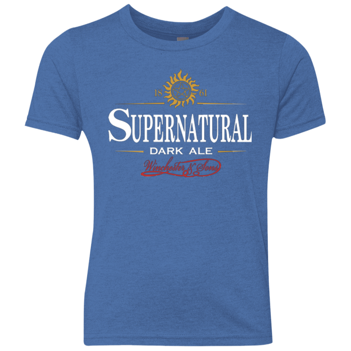 T-Shirts Vintage Royal / YXS Supernatural Stout Youth Triblend T-Shirt