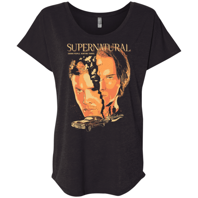 T-Shirts Vintage Black / X-Small Supernatural Triblend Dolman Sleeve