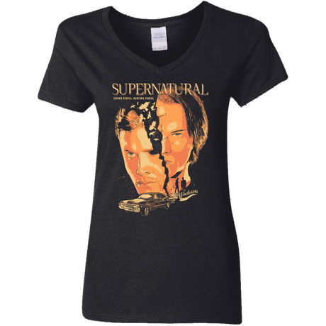 T-Shirts Black / S Supernatural Women's V-Neck T-Shirt