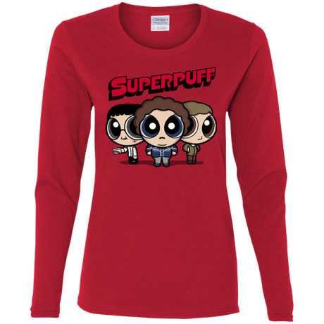 T-Shirts Red / S Superpuff Women's Long Sleeve T-Shirt