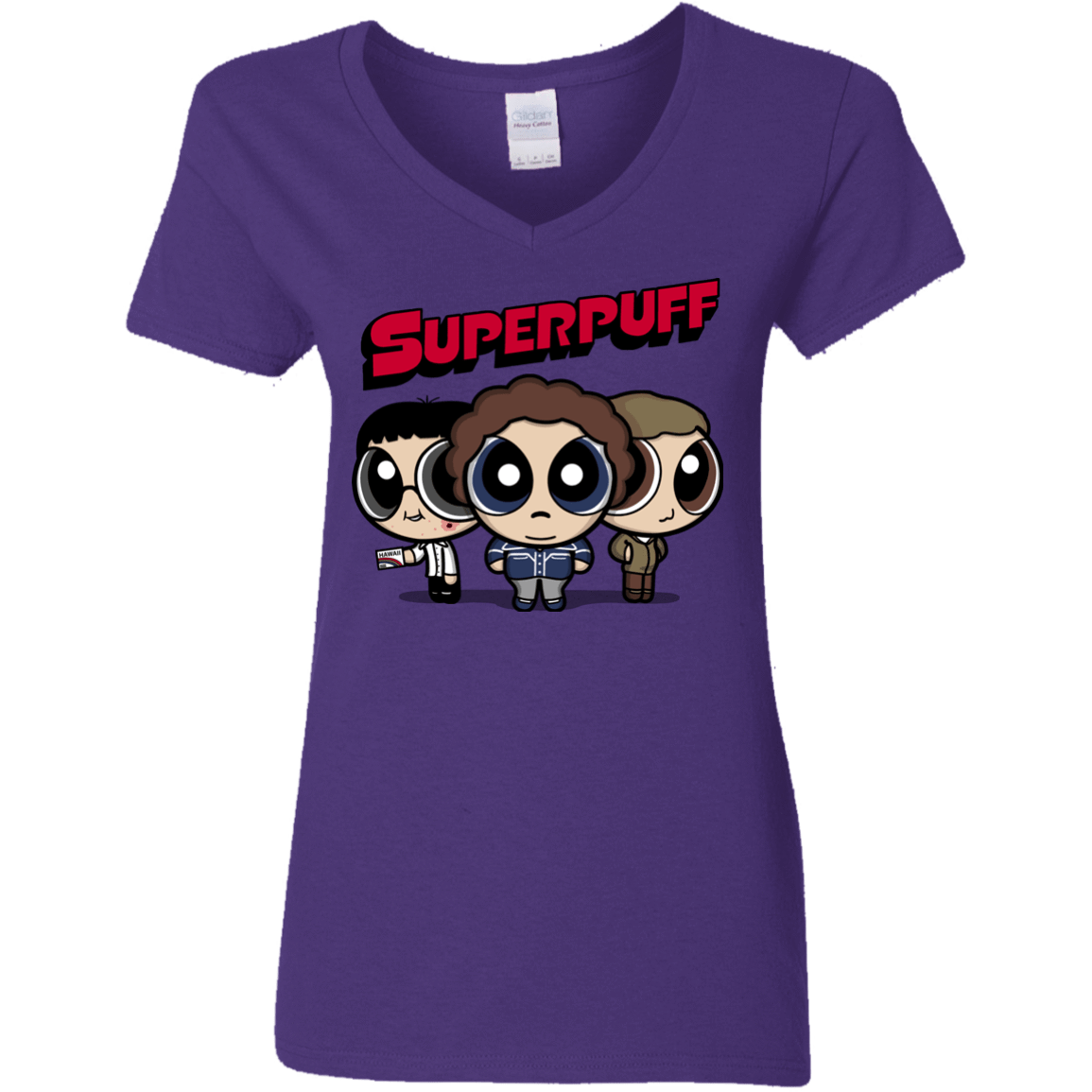 T-Shirts Purple / S Superpuff Women's V-Neck T-Shirt