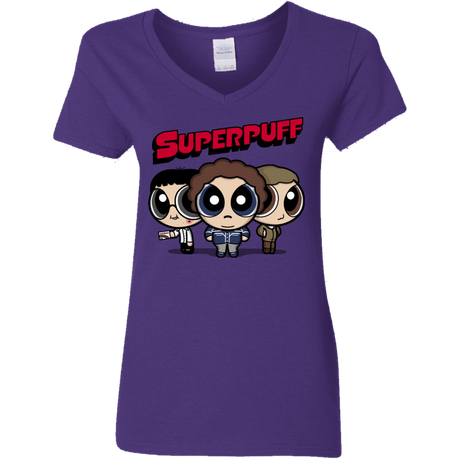 T-Shirts Purple / S Superpuff Women's V-Neck T-Shirt