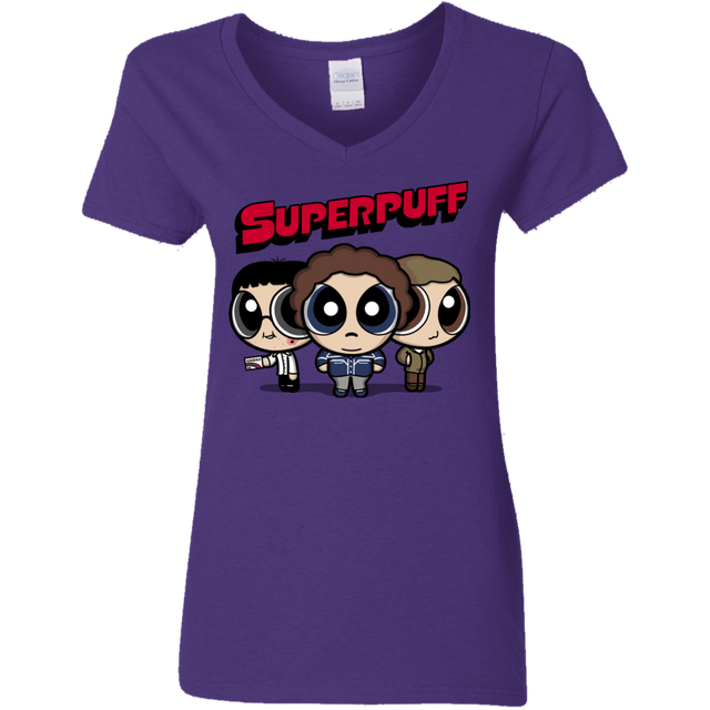 T-Shirts Purple / S Superpuff Women's V-Neck T-Shirt