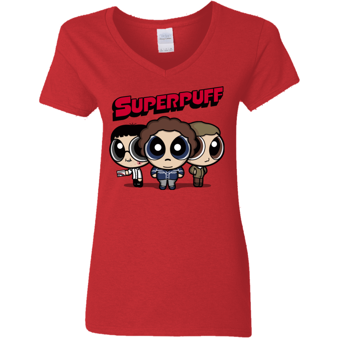 T-Shirts Red / S Superpuff Women's V-Neck T-Shirt