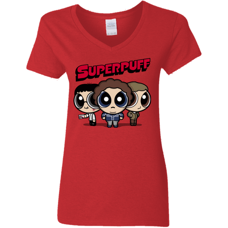 T-Shirts Red / S Superpuff Women's V-Neck T-Shirt