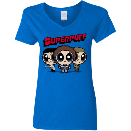 T-Shirts Royal / S Superpuff Women's V-Neck T-Shirt