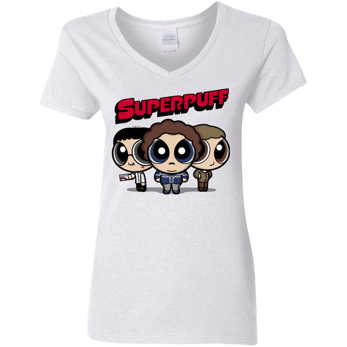 T-Shirts White / S Superpuff Women's V-Neck T-Shirt