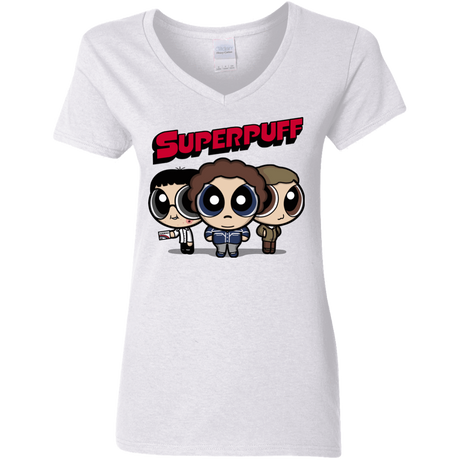 T-Shirts White / S Superpuff Women's V-Neck T-Shirt