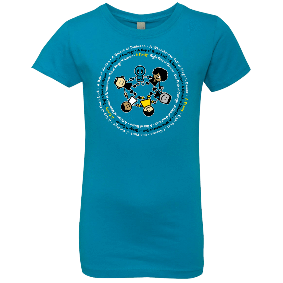 T-Shirts Turquoise / YXS Support Family Girls Premium T-Shirt