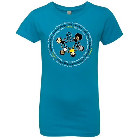 T-Shirts Turquoise / YXS Support Family Girls Premium T-Shirt