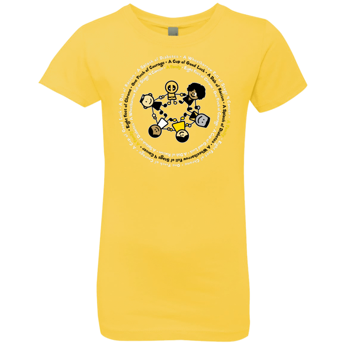 T-Shirts Vibrant Yellow / YXS Support Family Girls Premium T-Shirt