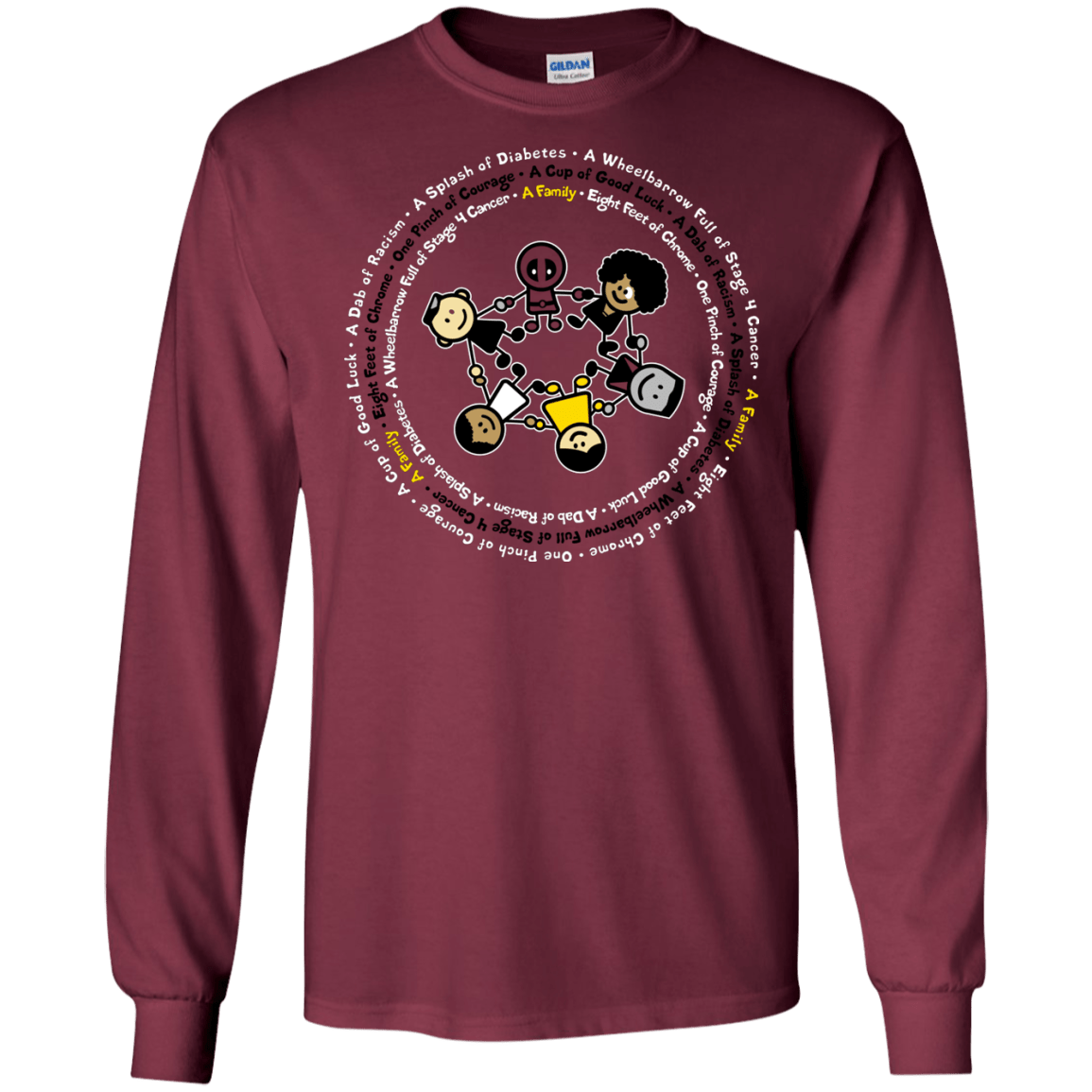 Support Family Men's Long Sleeve T-Shirt