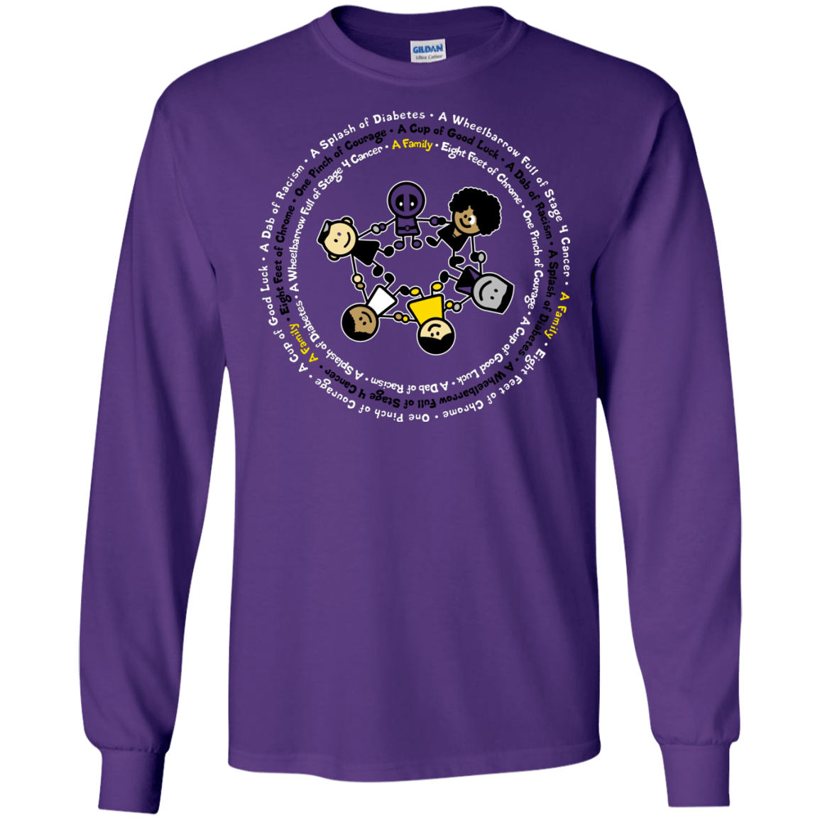 Support Family Men's Long Sleeve T-Shirt