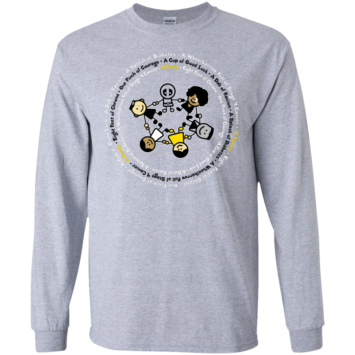 Support Family Men's Long Sleeve T-Shirt