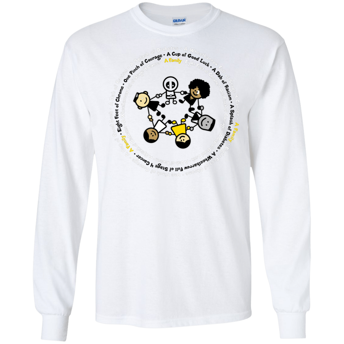 Support Family Men's Long Sleeve T-Shirt