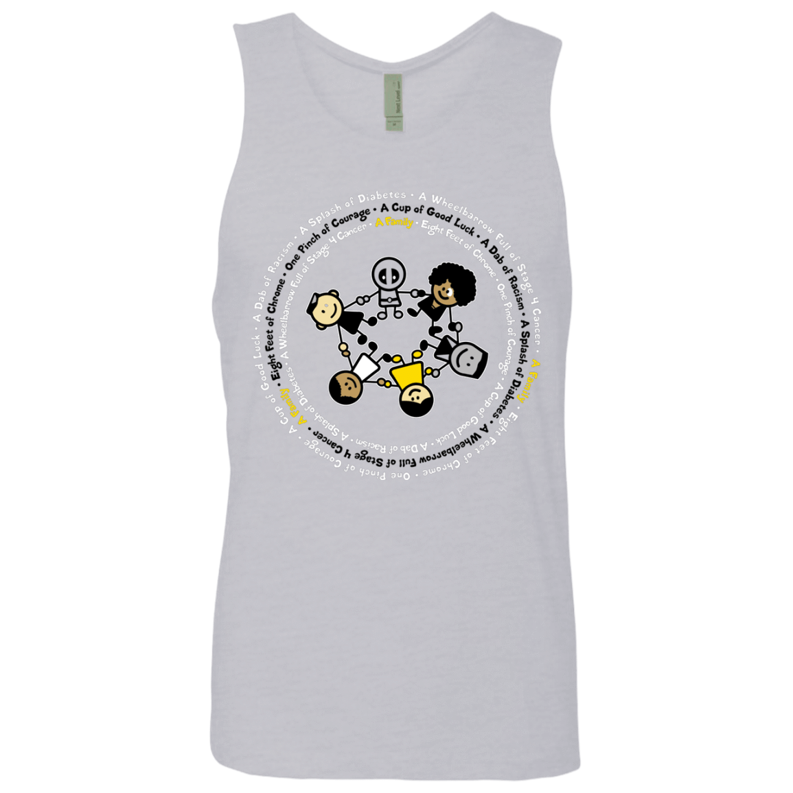 T-Shirts Heather Grey / S Support Family Men's Premium Tank Top