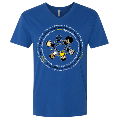T-Shirts Royal / X-Small Support Family Men's Premium V-Neck