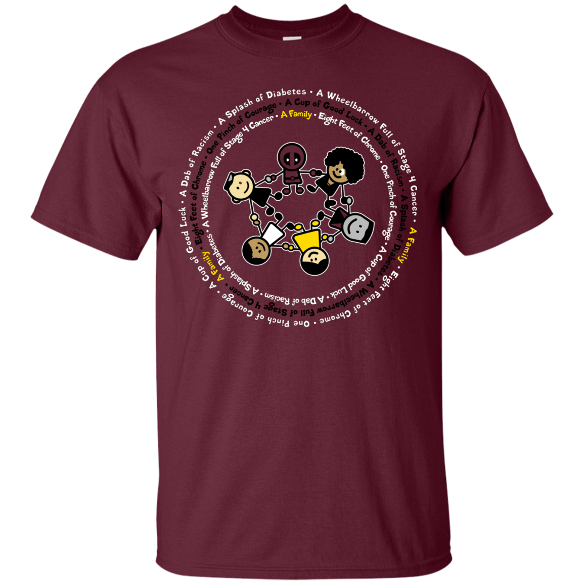 T-Shirts Maroon / S Support Family T-Shirt