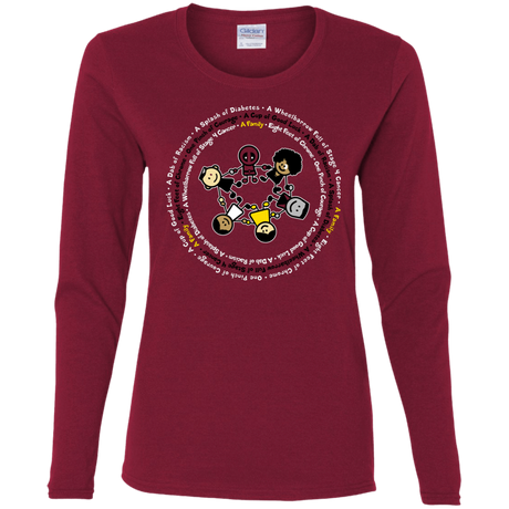 T-Shirts Cardinal / S Support Family Women's Long Sleeve T-Shirt