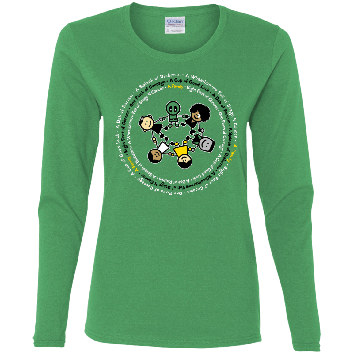 T-Shirts Irish Green / S Support Family Women's Long Sleeve T-Shirt