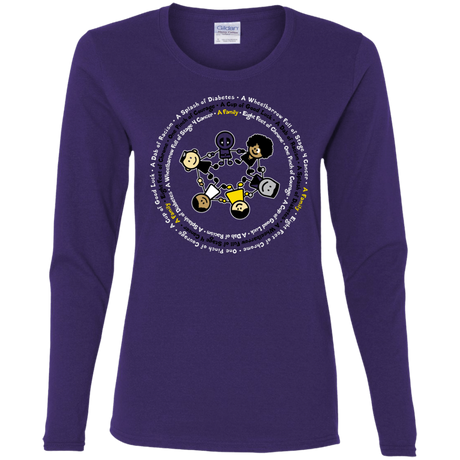 T-Shirts Purple / S Support Family Women's Long Sleeve T-Shirt