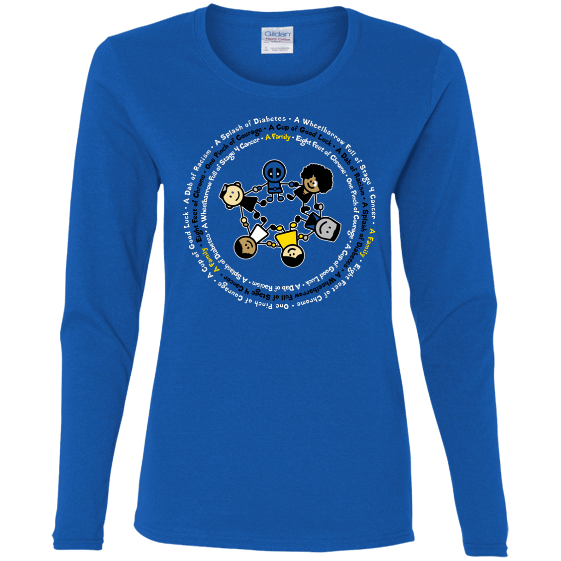 T-Shirts Royal / S Support Family Women's Long Sleeve T-Shirt