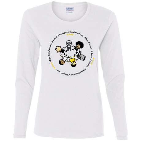T-Shirts White / S Support Family Women's Long Sleeve T-Shirt