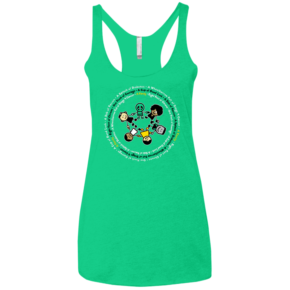 Support Family Women's Triblend Racerback Tank