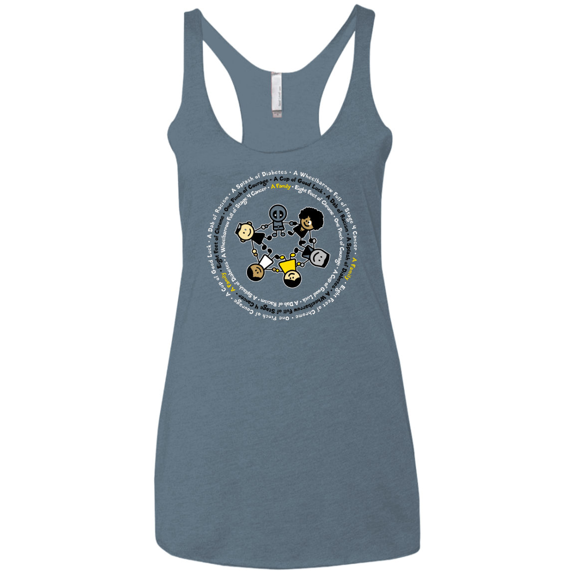 Support Family Women's Triblend Racerback Tank