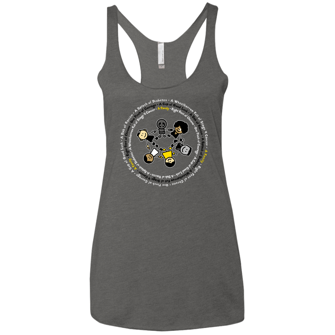 Support Family Women's Triblend Racerback Tank