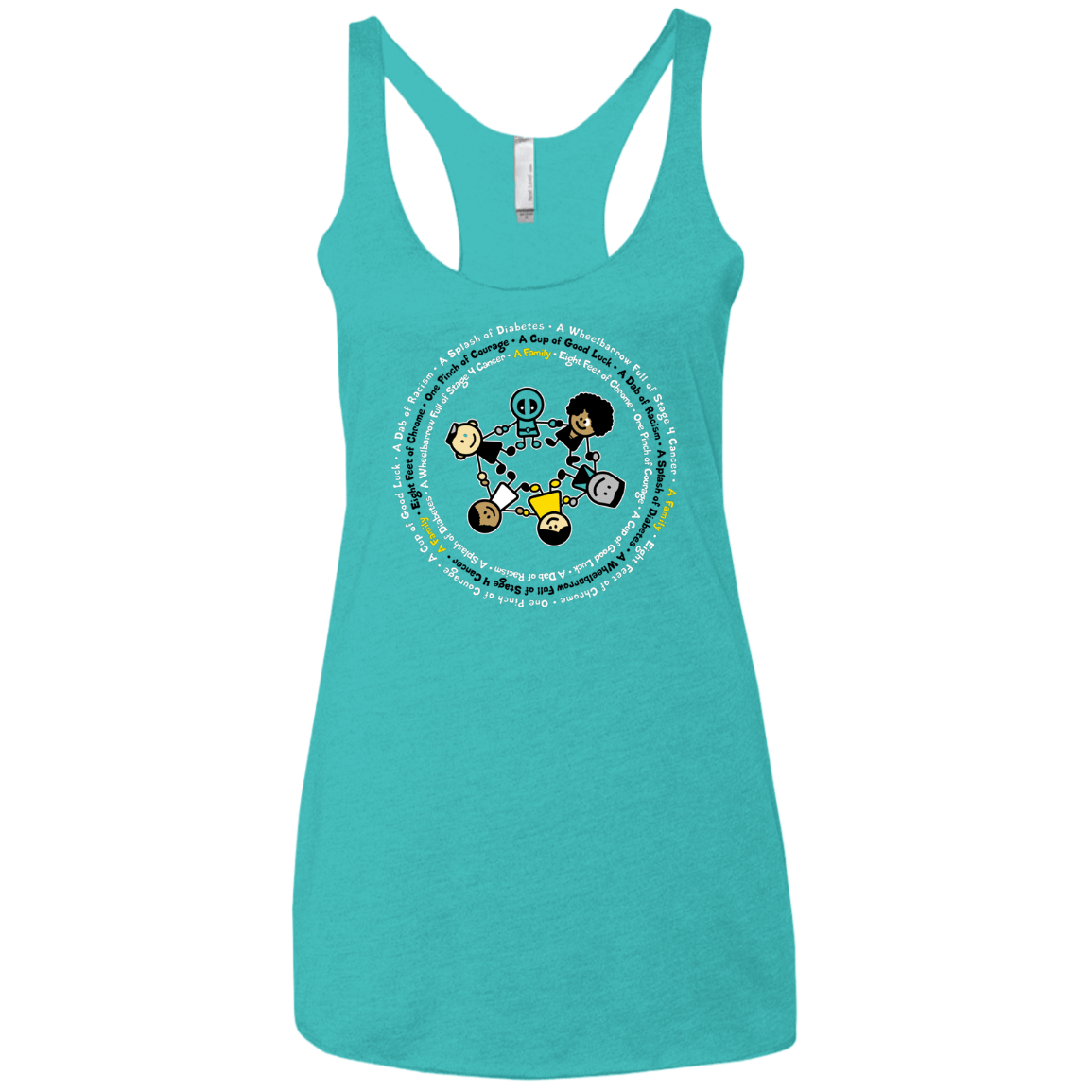 Support Family Women's Triblend Racerback Tank