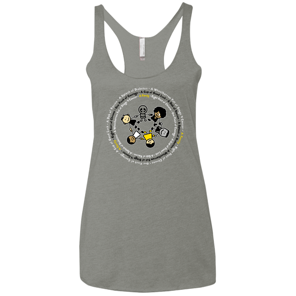 Support Family Women's Triblend Racerback Tank