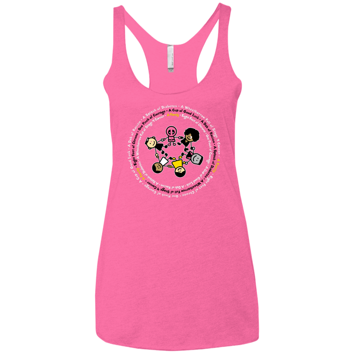 Support Family Women's Triblend Racerback Tank