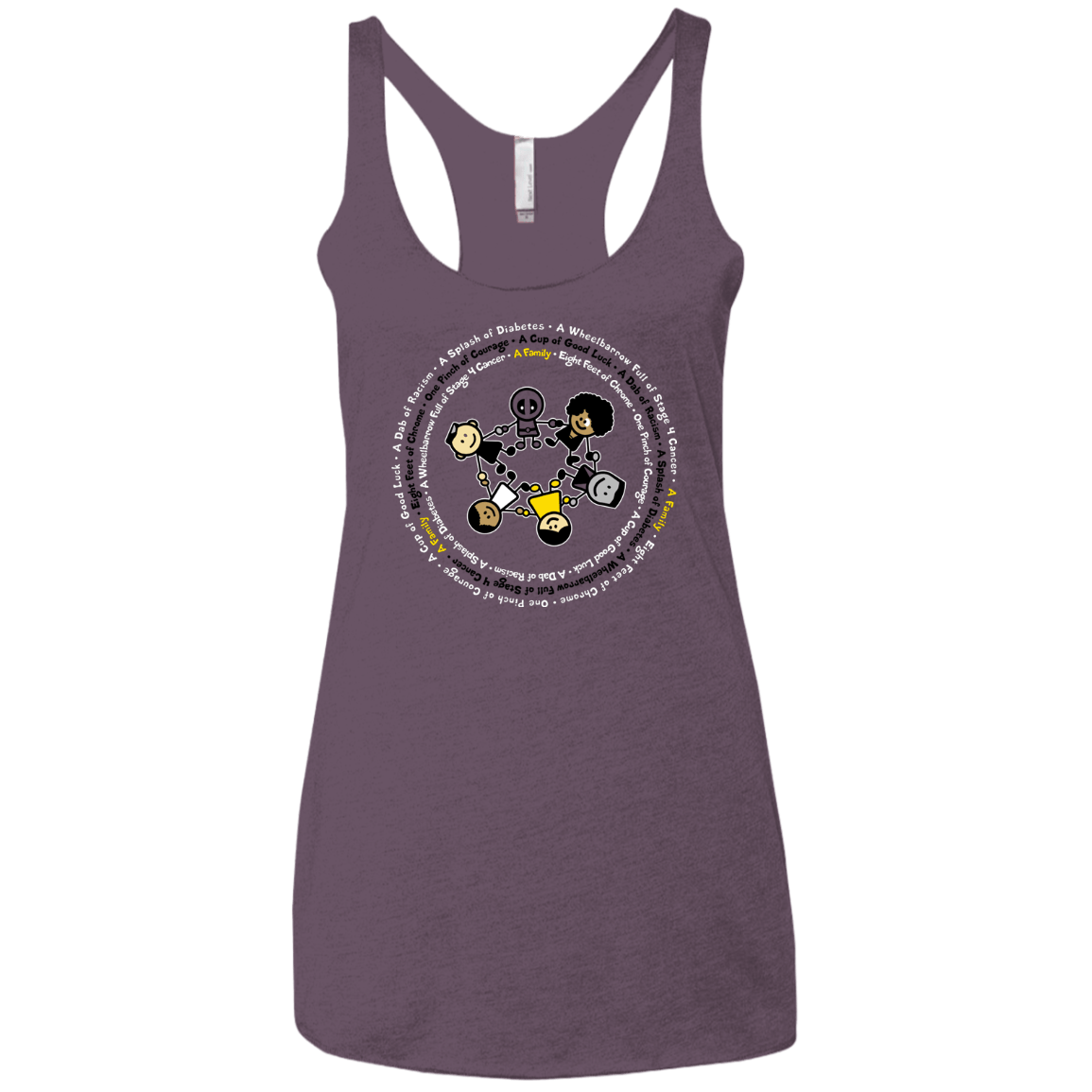 Support Family Women's Triblend Racerback Tank