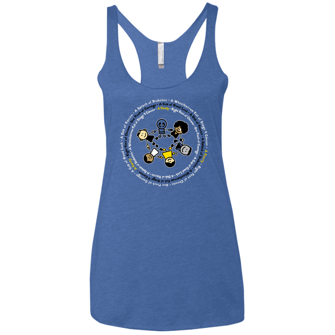 Support Family Women's Triblend Racerback Tank
