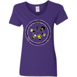 T-Shirts Purple / S Support Family Women's V-Neck T-Shirt