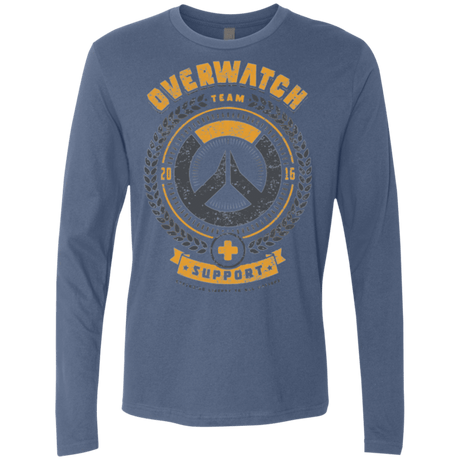 T-Shirts Indigo / Small Support Team Men's Premium Long Sleeve