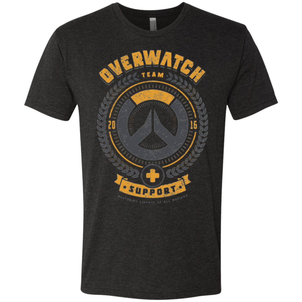 T-Shirts Vintage Black / Small Support Team Men's Triblend T-Shirt