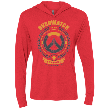 T-Shirts Vintage Red / X-Small Support Team Triblend Long Sleeve Hoodie Tee