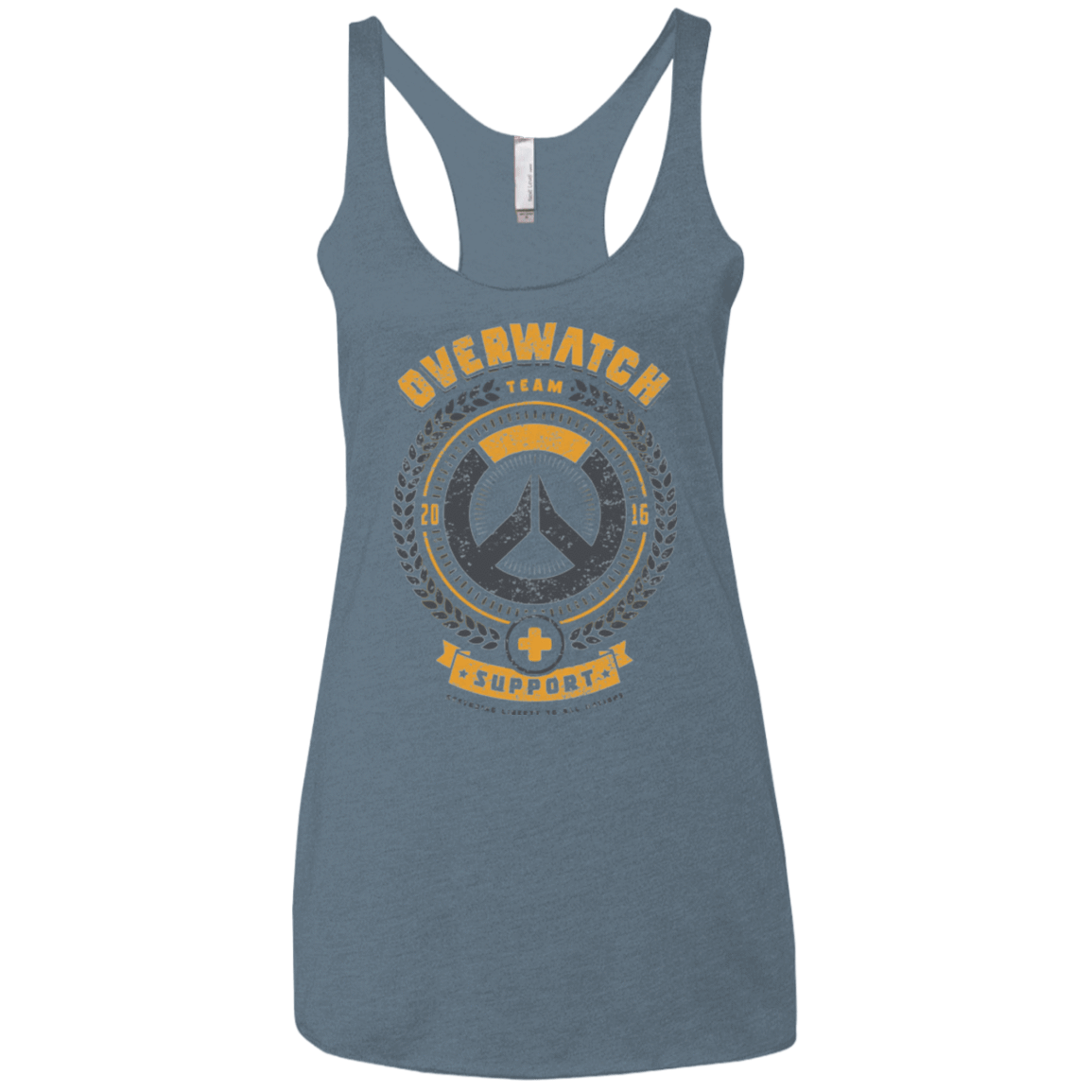 T-Shirts Indigo / X-Small Support Team Women's Triblend Racerback Tank