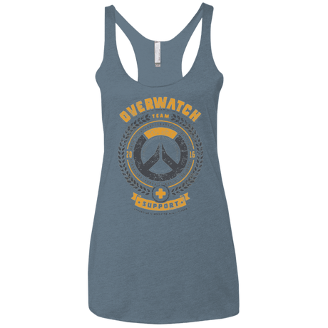 T-Shirts Indigo / X-Small Support Team Women's Triblend Racerback Tank